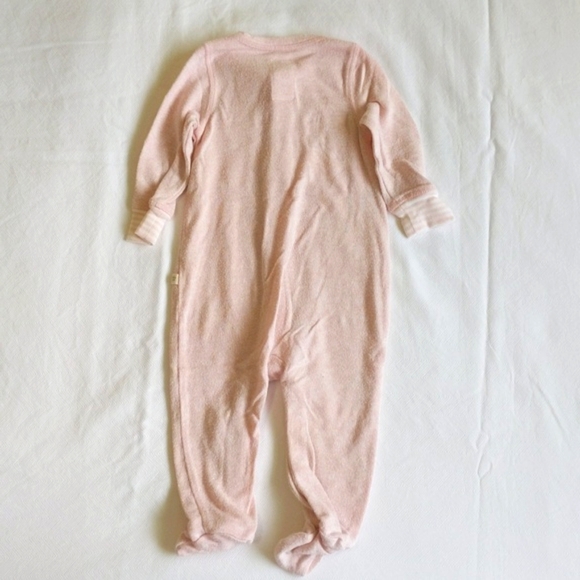 babyGap first favorites soft pink knit button close footie sleeper pajamas 3-6 m - Picture 5 of 5
